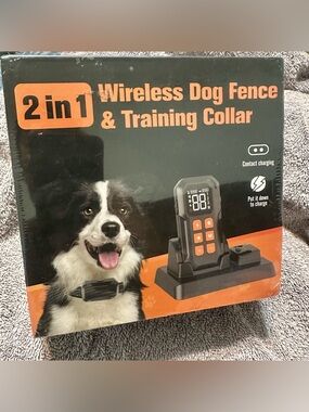 Muumlu 2-in-1 Wireless Dog Fence & Training Collar 1000FT Waterproof NIB SEALED